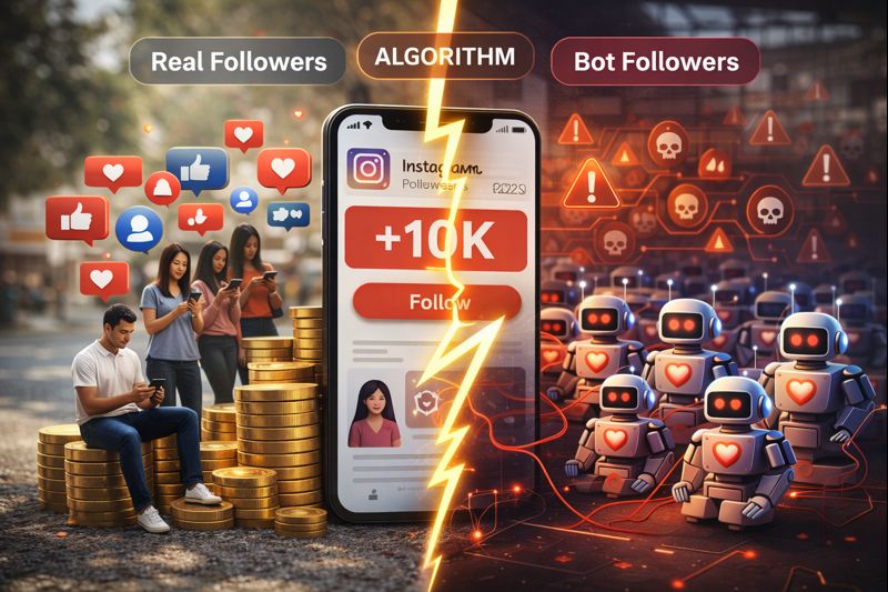 Real vs Bot Instagram Followers: Engagement, Algorithm & Risk Analysis